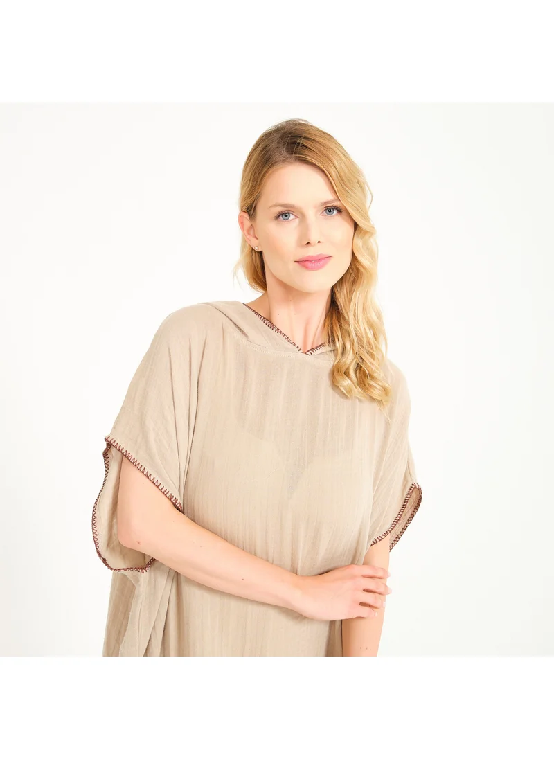 Miespiga Unisex Muslin Hooded Surf Adult Poncho