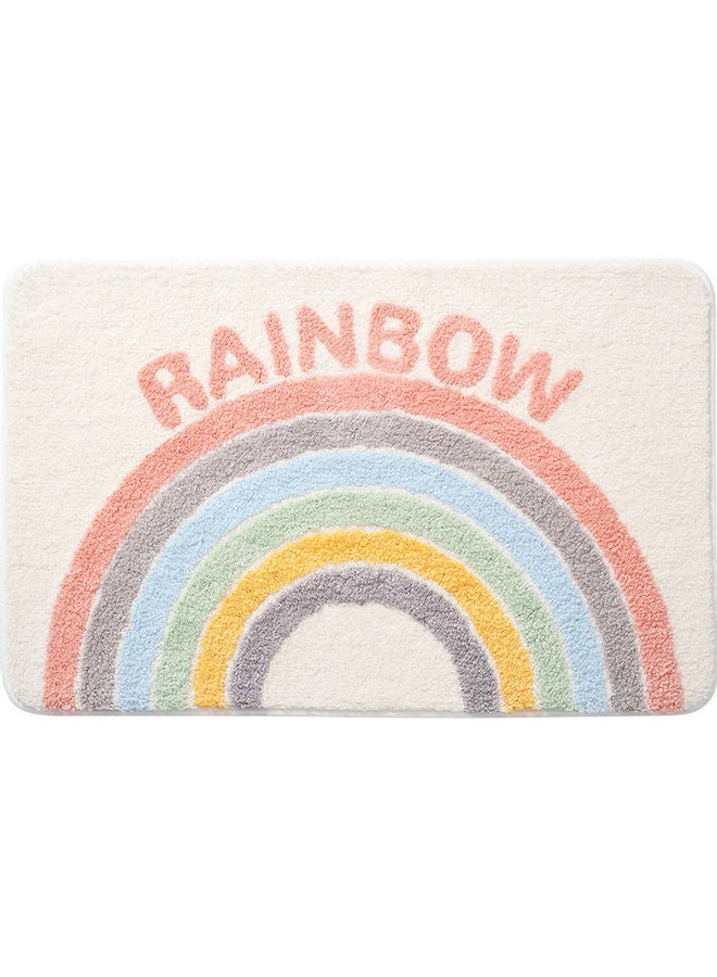 نيبمينينت بساط ماص منزلق للحمام بتصميم ألوان قوس قزح متعدد الألوان - Image 1