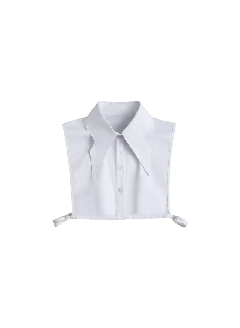 KASTWAVE قميص نسائي بياقة وهمية، بلوزة بياقة قابلة للفصل، بلوزة بياقة دمية، قميص نصفي بياقة وهمية، قميص أنيق للنساء والفتيات - Image 2