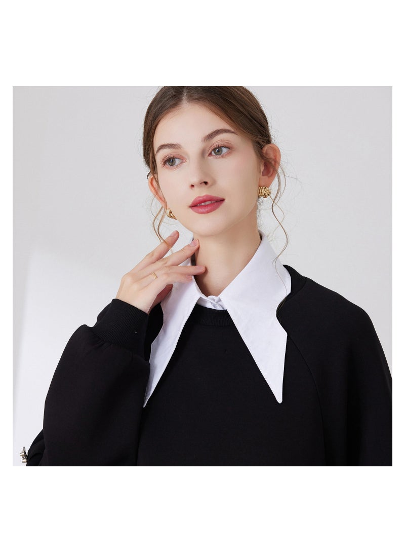 KASTWAVE قميص نسائي بياقة وهمية، بلوزة بياقة قابلة للفصل، بلوزة بياقة دمية، قميص نصفي بياقة وهمية، قميص أنيق للنساء والفتيات - Image 5