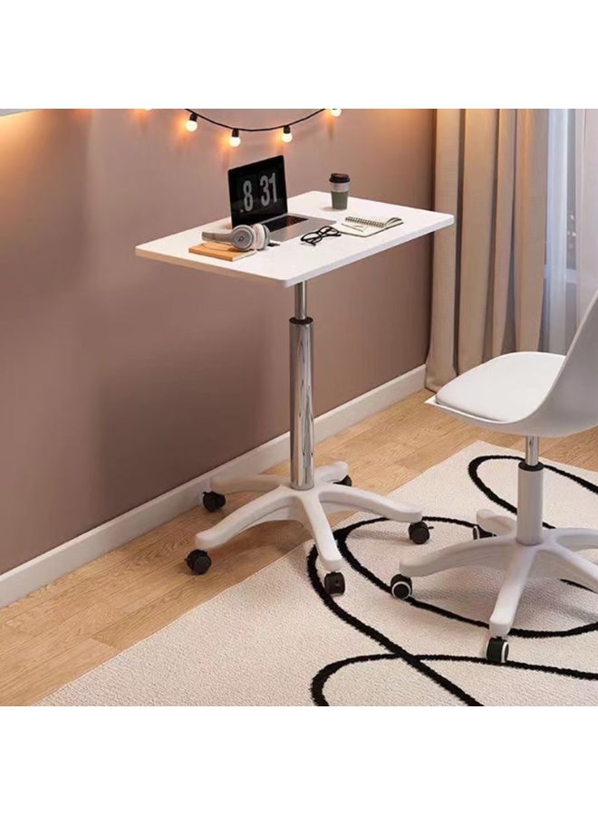 DubaiGallery 360° Swivel Height Adjustable Foldable Side End Table, Mobile Computer Workstation Laptop Desk and Coffee Table with Wheels - Image 2