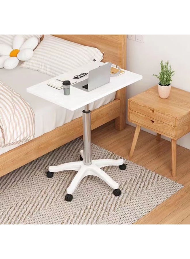 DubaiGallery 360° Swivel Height Adjustable Foldable Side End Table, Mobile Computer Workstation Laptop Desk and Coffee Table with Wheels - Image 4