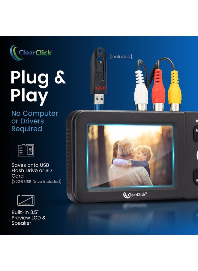 ClearClick Video to Digital Converter 2.0 (Second Generation) - Record Video from VCR's, VHS Tapes, AV, RCA, Hi8, Camcorder, DVD, Gaming Systems (Bundle Edition) - Image 3