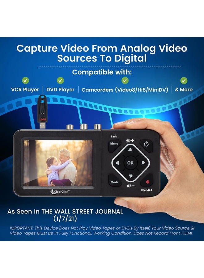 ClearClick Video to Digital Converter 2.0 (Second Generation) - Record Video from VCR's, VHS Tapes, AV, RCA, Hi8, Camcorder, DVD, Gaming Systems (Bundle Edition) - Image 2