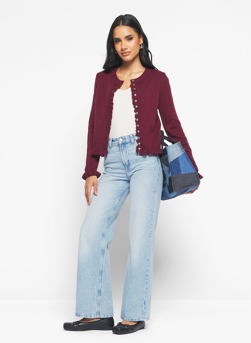 جينجر كارديجان بأزرار بقصة ضيقة وتفاصيل كشكش - Image 4