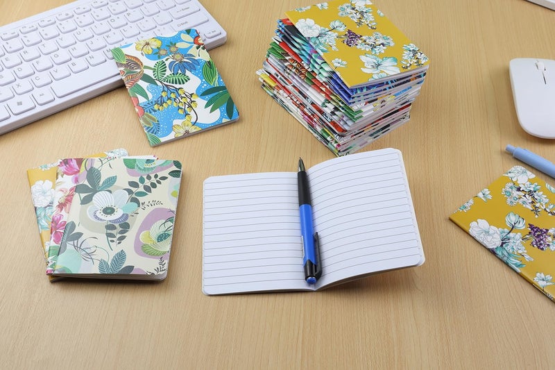 Aacehlh 24pcs Mini Notebooks,3.5" x 5" Pocket Notepads,Small Journal for School Office Home Travel Gift Supplies(Flower) - Image 5