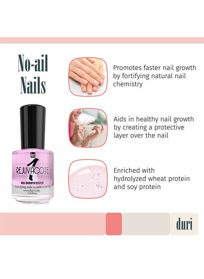 duri Rejuvacote 1 Nail Growth System - Original Maximum Strength Formula - Nail Strengthener and Nail Growth - Base and Top Coat - 0.45 fl. oz. - Image 3