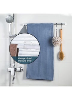 Depend Adjustable Rod Bracket, Self-Adhesive Curtain Hook No Drill Fixing Rod Holder Bracket Drapery Hook Curtain Pole Towel ABS Wall Bracket Hook For Home Bathroom Living Room Hotel Use (6 Pieces, Clear)  - Image 3