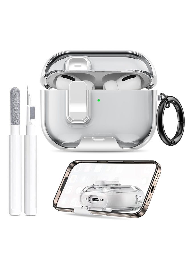 O Ozone Case for AirPods Pro 3 Case with Phone Stand &Cleaner Kit Protective Cover| TPU + PC Hybrid Shockproof Cover | Anti-Scratch |Wireless Charging - White - Image 1