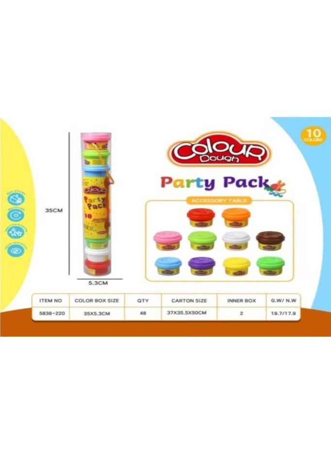 A set of 10 pieces in assorted colors for children aged 3 and up. It fosters creativity and develops fine motor skills through modeling with the molds. Safe, easy to clean, and perfect for children to explore independently. - Image 2