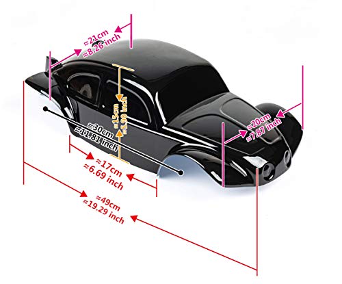 SummitLink Custom Body Compatible for 110 18 Scale RC Car or Truck Truck not Included Muddy Green Over Black - Image 5