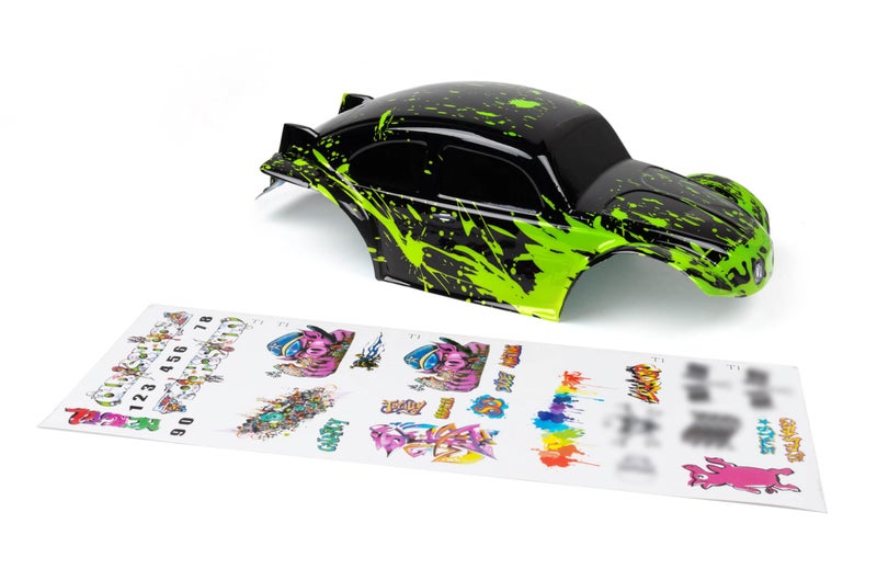 SummitLink Custom Body Compatible for 110 18 Scale RC Car or Truck Truck not Included Muddy Green Over Black - Image 3