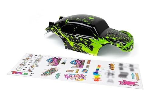 SummitLink Custom Body Compatible for 110 18 Scale RC Car or Truck Truck not Included Muddy Green Over Black - Image 1