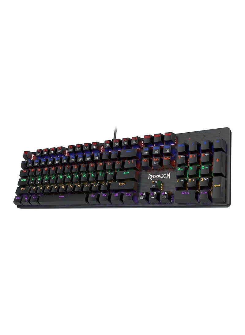 Redragon K608 Valheim Gaming Mechanical Keyboard - Brown Switch, English & Arabic Keys, Black - Image 1