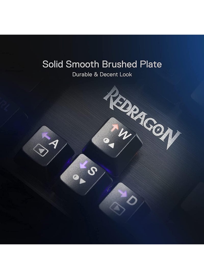 Redragon K608 Valheim Gaming Mechanical Keyboard - Brown Switch, English & Arabic Keys, Black - Image 4