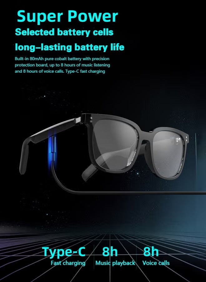 HYUNDAI Magnetic Lens Smart Glasses, One for Multipurposes Bluetooth Speaker with AI - Casual, Office, Outdoor Sports UV Protection, UV400 Polarized Sunglasses, Real-Time Translation in 128 Languages, Music, Phone Calls & AI Cha - Image 3