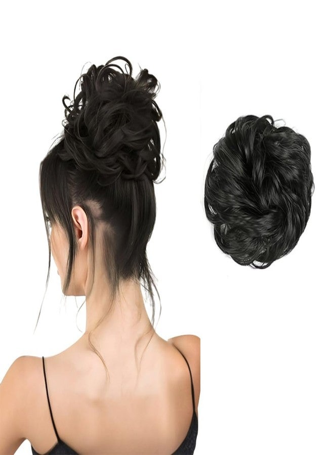 بلوشيا وصلة شعر رافال جودا بان من بلشيا، لون أسود طبيعي (عبوة من قطعة واحدة)، مع شريط مطاطي مرن، مناسبة للفتيات - Image 1