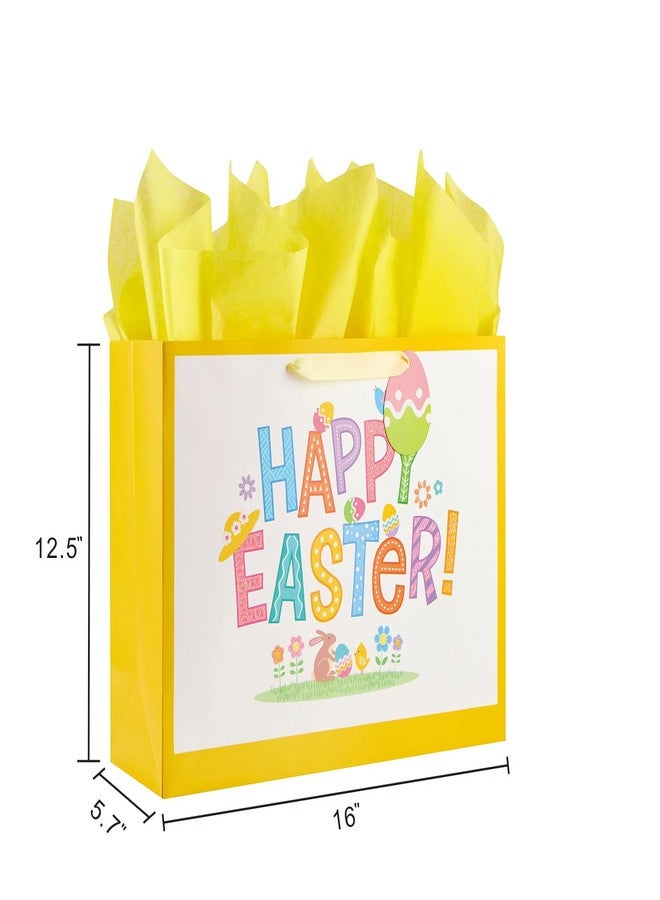 Bobobag 16" Large Easter Gift Bag with Tissue Paper and Handles for kids, Easter Egg Hunts - Image 2