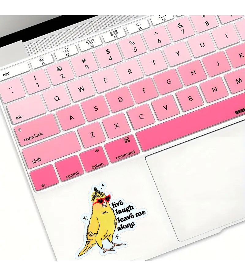1pc Funny Cockatiel Sticker Live Laugh Leave Me Alone Weatherproof Water Bottle Laptop Sticker - Image 5