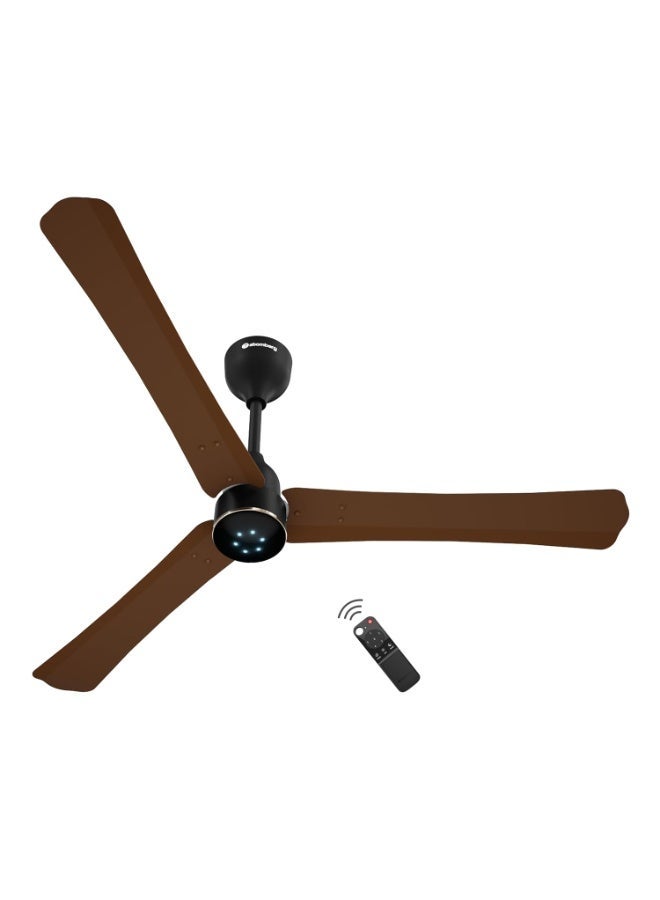 atomberg Renesa Halo Smart1200mm BLDC Ceiling Fan with Remote | BEE 5 star | High Air Delivery | Low noise | LED Speed Indicator | Sleek Design | | 3 Year Warranty| Matte Brown & Black - Image 1
