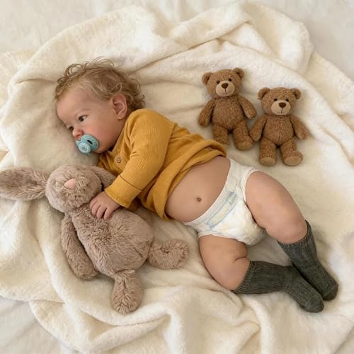 Zero Pam Lifelike Reborn Baby Dolls Boy 20 inch Realistic Baby Doll Soft Silicone Vinyl Full Body Real Looking Reborn Doll Eyes Open wiht Hair for Kids Aged 3with Bottle Pacifier Classic - Image 5