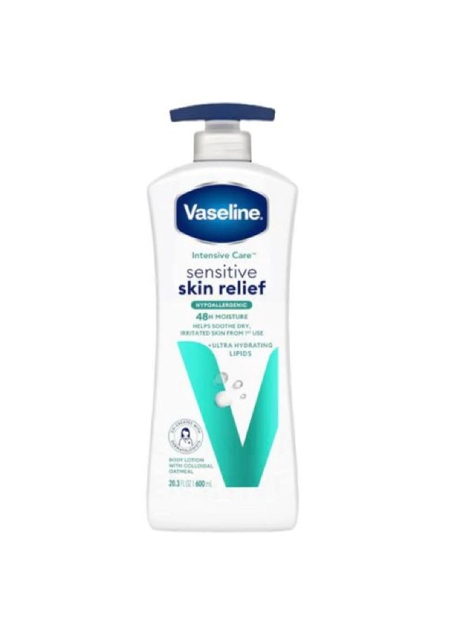 Vaseline Soothing Body Cream for Sensitive Skin, Fragrance-Free - 600ml