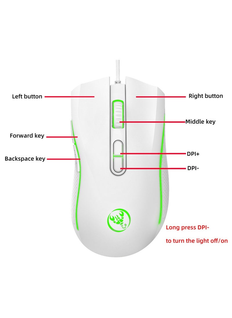 Wired Mouse A869 Wired Gaming Mouse 3200DPI 7 Buttons 7 Color LED Optical Computer Mouse Player Mice Gaming Mouse for Pro Gamer