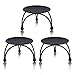 Dedoot Black Candle Holder,  Set of 3 Iron Pillar Candle Plate Small-2.5inch Decorative Decorative Small Candle Stick - Image 2