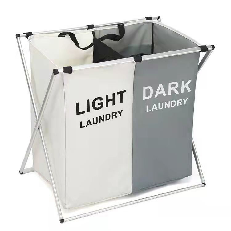 Dirty Clothes Basket Storage Basket Single-Compartment Double-Compartment Three-Compartment Dirty Clothes Basket Bathroom Dirty Clothes Storage Basket Dirty Clothes Basket - Image 2