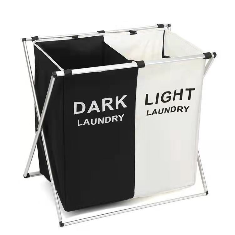 Dirty Clothes Basket Storage Basket Single-Compartment Double-Compartment Three-Compartment Dirty Clothes Basket Bathroom Dirty Clothes Storage Basket Dirty Clothes Basket - Image 1