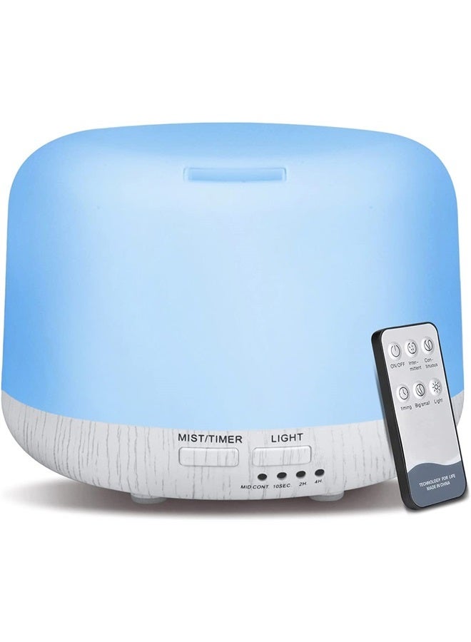 CHOUWEEK Aromatherapy Diffuser for Essential Oil, 300ml Cool Mist Humidifier with Remote Control, Aroma Diffusers for Home with Waterless Safety Switch & 14 LED Colors - Image 1