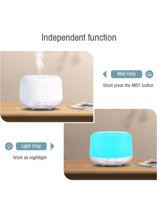 CHOUWEEK Aromatherapy Diffuser for Essential Oil, 300ml Cool Mist Humidifier with Remote Control, Aroma Diffusers for Home with Waterless Safety Switch & 14 LED Colors - Image 3