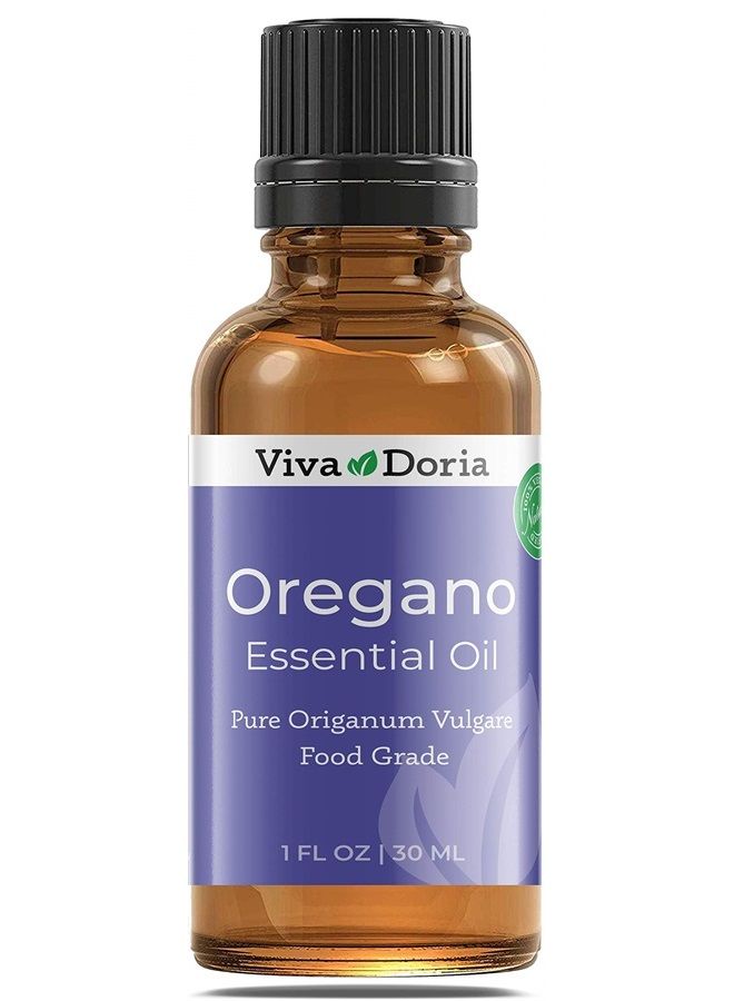 Viva Doria زيت الأوريجانو الأساسي 100% نقي، غير مخفف، درجة غذائية، 30 مل (1 أونصة سائلة)