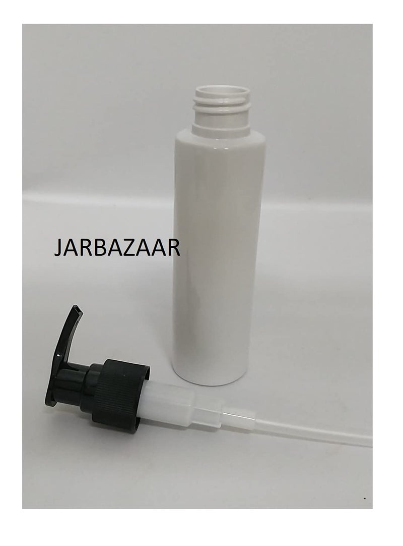 JARBAZAAR JARBAZAAR Pack of 4 pcs 100 Empty Plastic Pump Bottles Portable Small Shampoo Lotion Pump Dispenser Bottle Containers for DIY Liquid Soap Massage OilHandwash Sanitizer Shampoo 100ml 4pcs  - Image 4