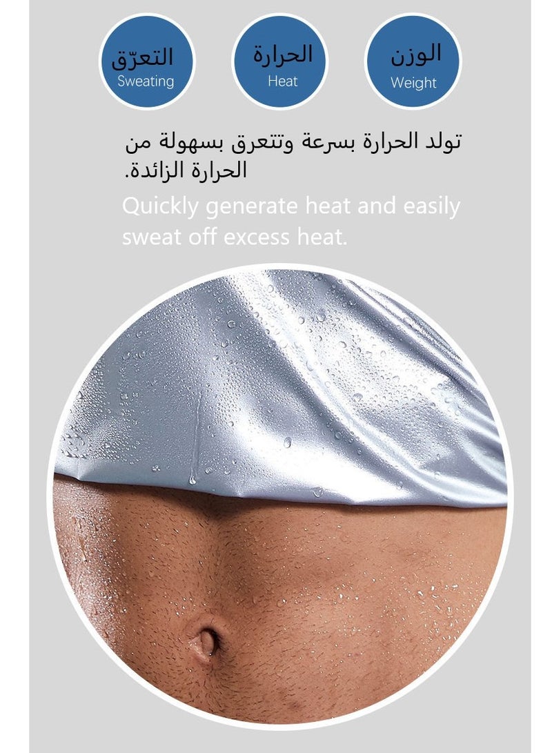 RATSAW Sauna Suit Set for Men Sweat Sweating Shirt Long Sleeve Workout Suits Long Sleeve Top and Pants, Sweat Enhancing Workout Outfit for Weight Loss - Image 3