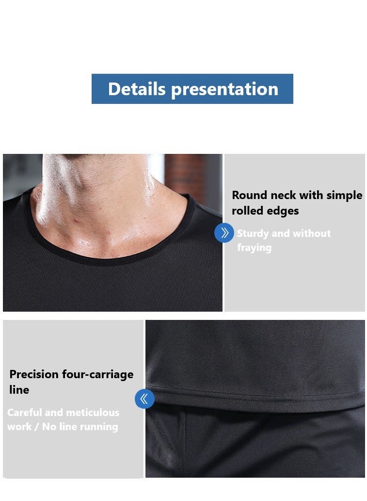 RATSAW Sauna Suit Set for Men Sweat Sweating Shirt Long Sleeve Workout Suits Long Sleeve Top and Pants, Sweat Enhancing Workout Outfit for Weight Loss - Image 4