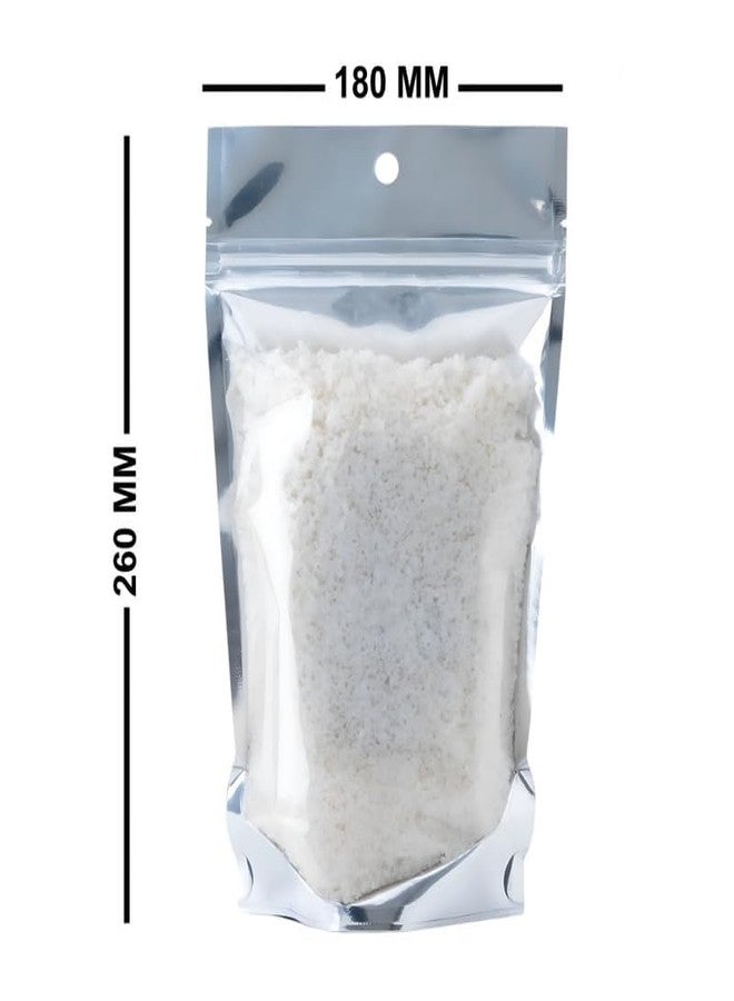 Amit Marketing Transparent Zip Lock Storage Stand Up Pouches | 260mm*180mm | Up to 1KG | Reusable, Leakproof & Airtight Multi-Purpose Storage Pouches with Self Sealing Technology (8*11 Size, Pack 50) - Image 2