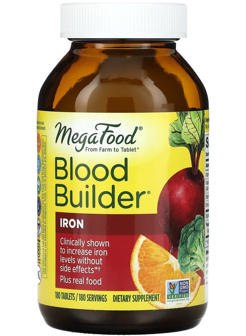 MegaFood بناء الدم، الحديد، 180 قرصًا