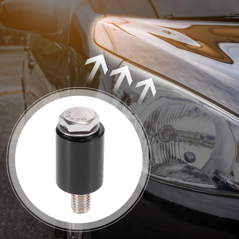 Generic X AUTOHAUX Car Turbo Engine Motor Hood Vent Spacer Riser Hood Vent Spacer Riser Kit Aluminum Alloy 8mm Black  - Image 2