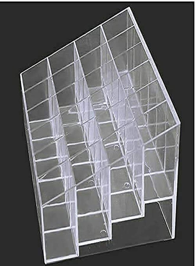 WOLTAX 24 Grid Acrylic Lipstick Holder Case Clear Makeup and Cosmetic Organizer Stand Shelf Makeup Holder - Image 4