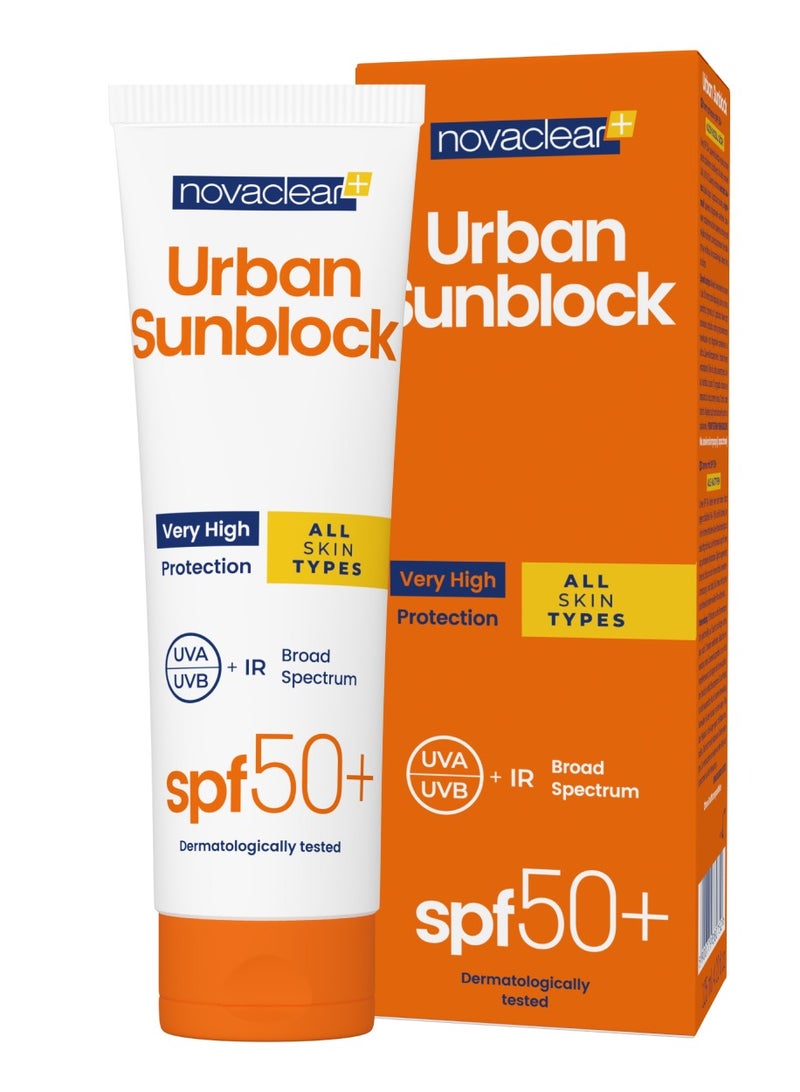 نوفاكلير Urban Sunblock Spf50+للبشرة الدهنية 40 مل (1+2)