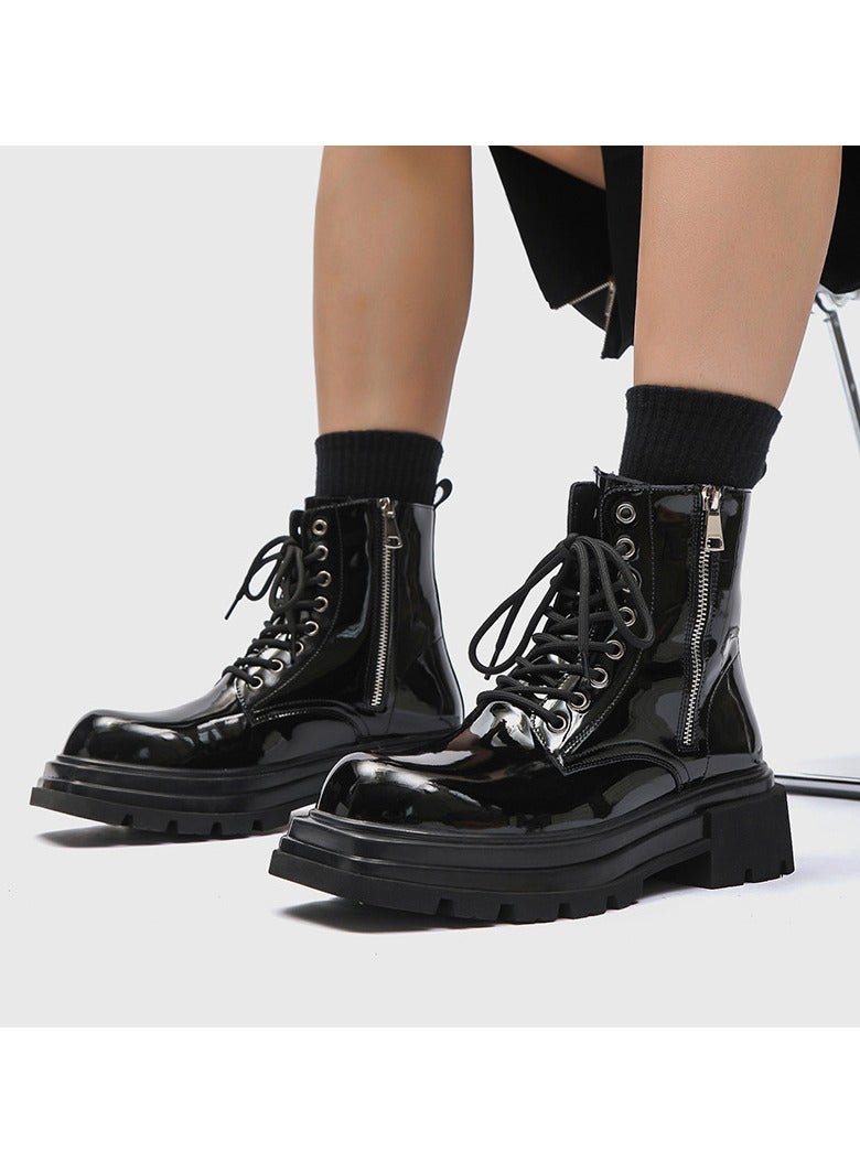 Warrior New Youth Fashion Thick Sole High Top Boots - Image 2