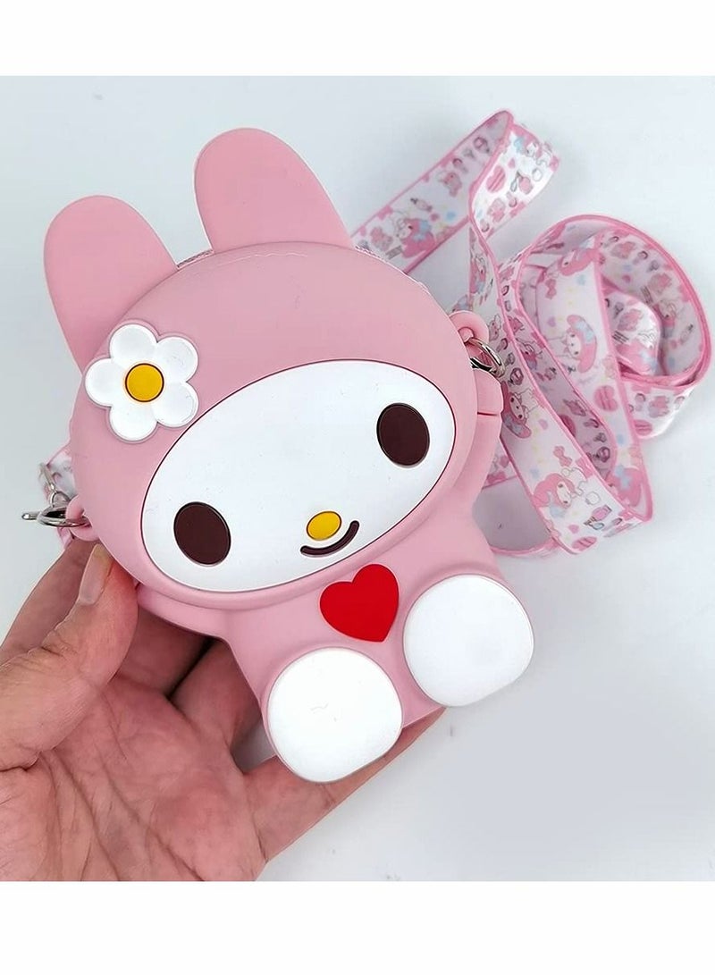 Y&D Kids Purse Silicone Mini Children's Coin Purse Cute Cartoon Crossbody Bag Adjustable Strap for Girls Gift Birthday Present Baby - Image 3