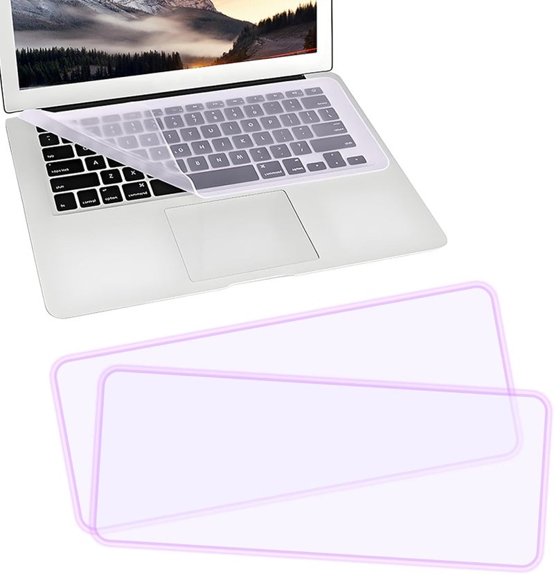 EKIND 2 Sheets Universal Waterproof and Dustproof Keyboard Cover for 15-17 Inch Laptops, with Keypad Keyboard Cover Size (L:14.17" x W:5.08"), Ultra Thin Silicone Skin Protector (Purple) - Image 1