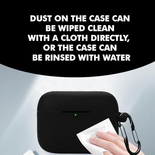 LIRAMARK Silicone Cover Case with Carabiner Compatible with Marshall Motif II ANC/Marshall Motif 2 (Black) - Image 5
