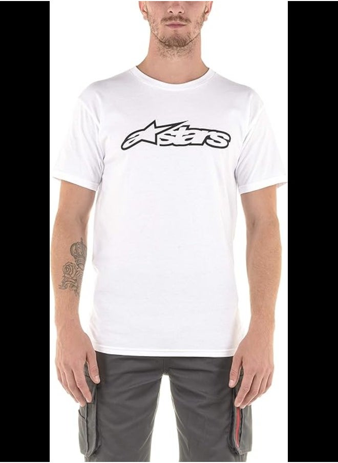 Alpinestars Alpinestars Men's Blaze Crew Neck Short Sleeve T-Shirt, White (White/Black), S  - Image 1
