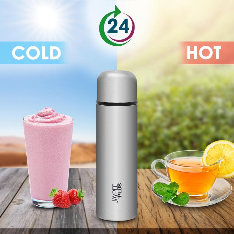 Jaypee Plus Max Thermosteel Water Bottle 500 ml 24 Hours Hot and Cold Water Bottle with Drinking Lid Leak Proof Insulated Bottle Flask Metallic - Image 3