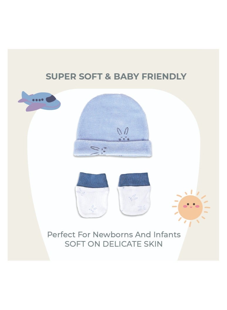 Nurtur Feeding Gift Set - 2 pack bibs & 2 burpcloths - Blue Multi/Boy - Image 2