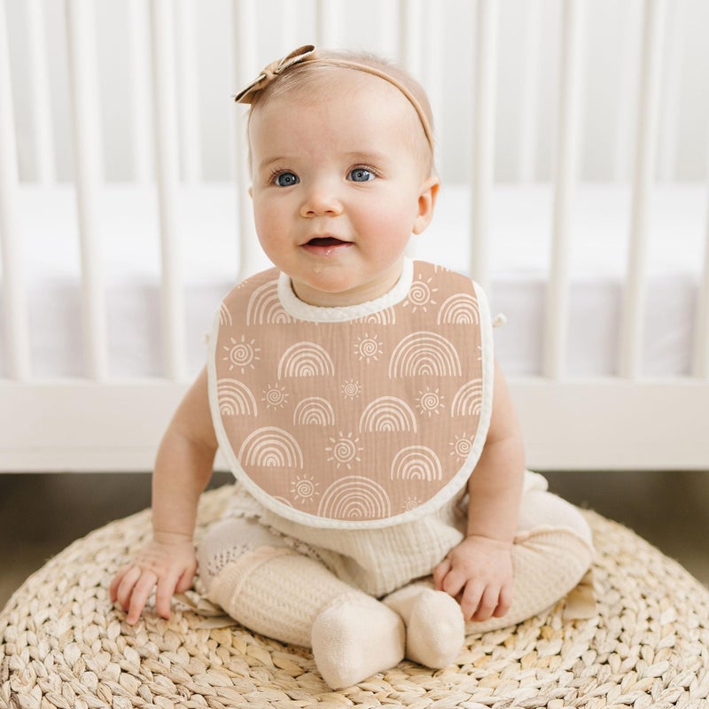 Konssy Muslin Baby Bibs 8 Pack Baby Bandana Drool Bibs Cotton for Unisex Boys and Girls, Soft Absorbent Set for Teething and Drooling - Image 3