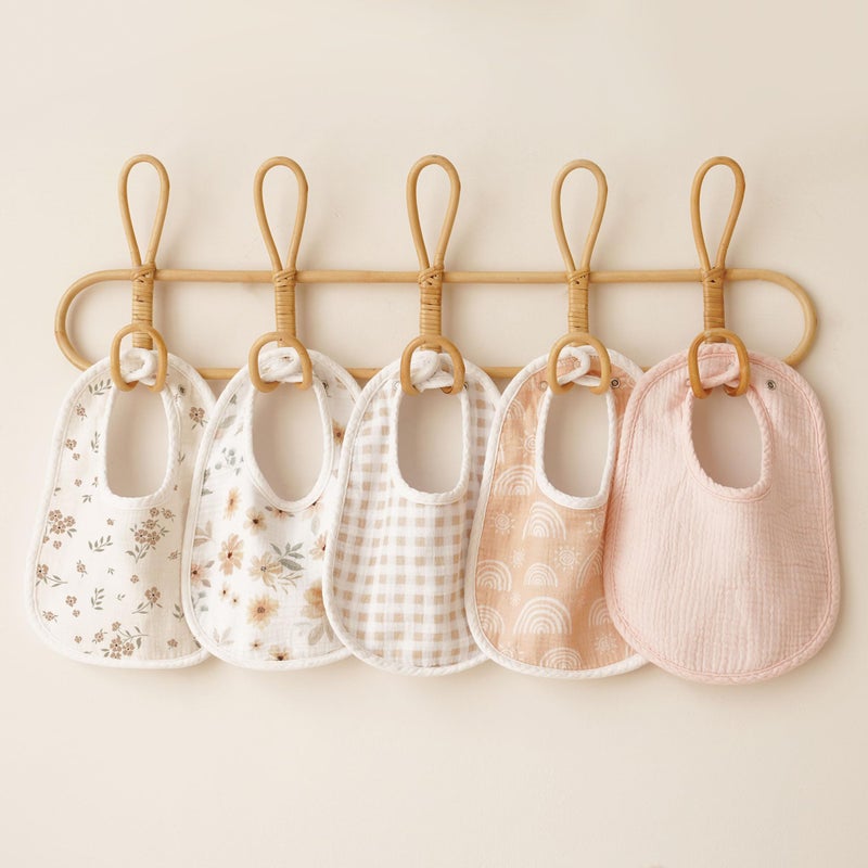 Konssy Muslin Baby Bibs 8 Pack Baby Bandana Drool Bibs Cotton for Unisex Boys and Girls, Soft Absorbent Set for Teething and Drooling - Image 5